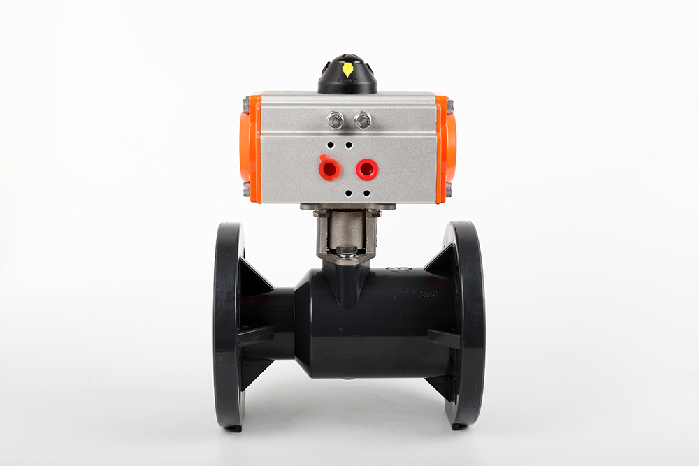 会同气动法兰一体球阀